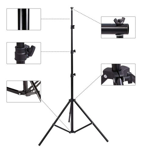 By Estilo Home Tripod Background Stand for Photography 3x2 Mts 3