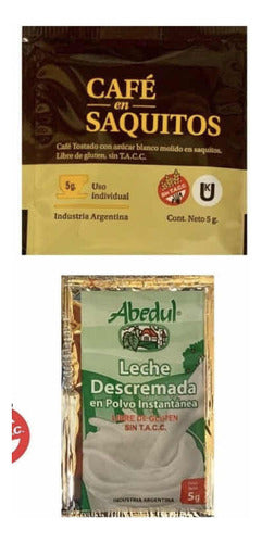 MPDULCINEA Café En Saquitos + Leche En Polvo X150 Sobres Individuales 0