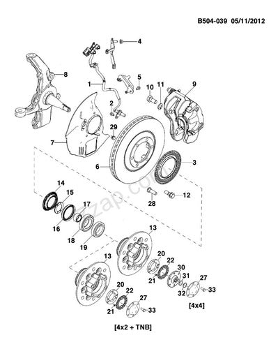 GM Original Front Brake Disc for S/10 2012-2016 1