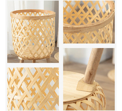 Iluminarás Medium Bamboo Boho Style Planter 6