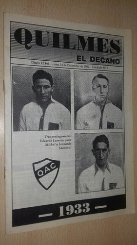 Historia Quilmes A.c. El Decano Fasciculo N°3 Diario El Sol 0