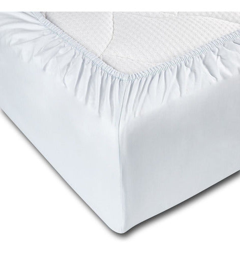 BH Puro Algodón Adjustable King White Hotel Sheet 100% Cotton 2X2X35 0