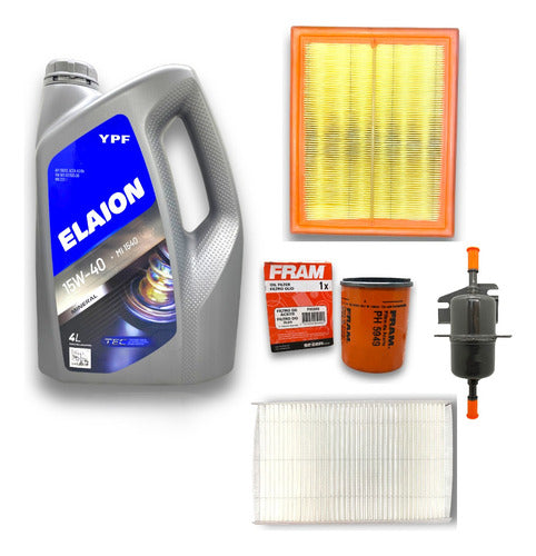 Kit 4 Filtros + Elaion 15w40 Fiat Palio Siena 1.4 1.3 Fire 0