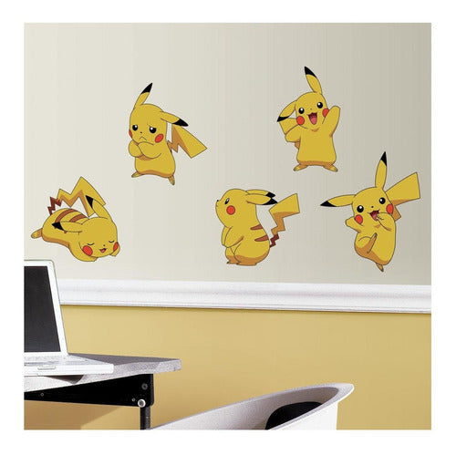 Vinilo Decorativo Pared [75bl6k55] Pokemon Pikachu 0