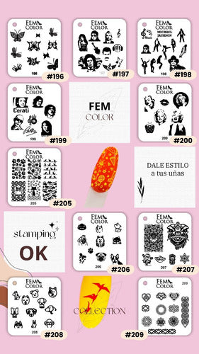 Fem Color Kit 12 Acrylic Plates Lefemme 6