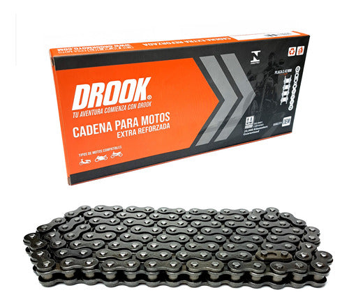 Drook Cadena Transmision 520 H 108 Reforzada 2.42mm 0