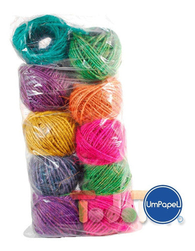 TodoTex Natural Color Sisal Thread - 10 Balls of 25 Mts 1