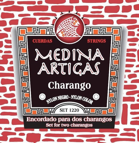 Encordado Para Charango  Medina Artigas Set1220 Nylon Negro 0