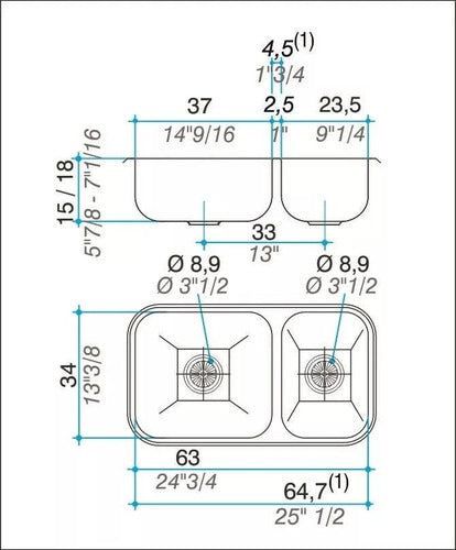 Johnson Acero Bacha 304 R37 Bajo Mesada 1