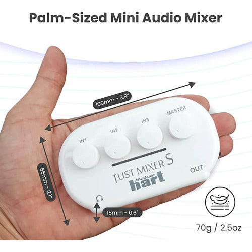 Maker Hart Just Mixer S, Mini Mezclador De Audio Portátil De 1