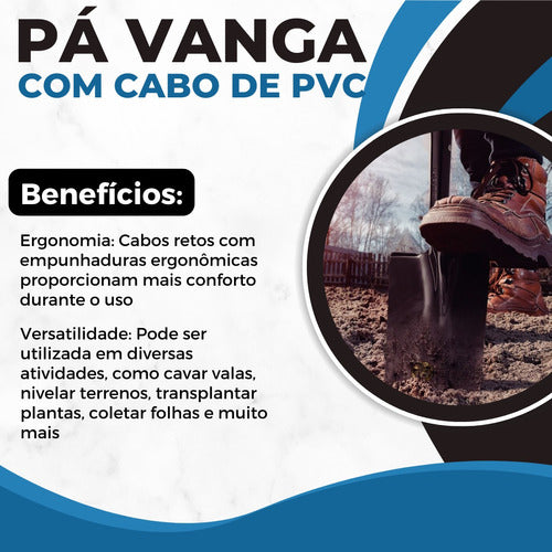 Pá Quadrada Vanga Construções Obra Agricultura Jardim Oferta 3