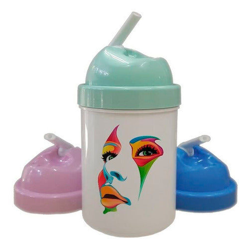 Tienda Cubik Cantimplora Rostro Girl Chica Art Color Face 0