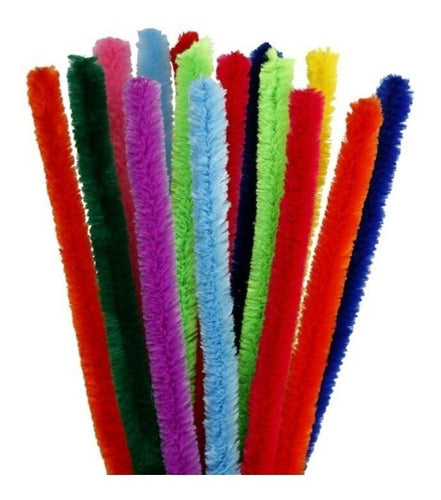 Assorted Colors Pipe Cleaners Pack of 100 Units for Crafts 0