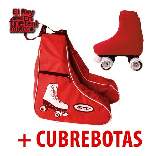 Artistic Bolso Alforja P/patines + Cubre Bota Lycra De Calidad El Rey 5