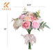 FANKO Artificial Flowers Pink & Cream Roses Combo For DIY Wedding Bouquets Centerpieces Arrangements Party Baby Bridal Shower Home Thanksgiving Decorations 6