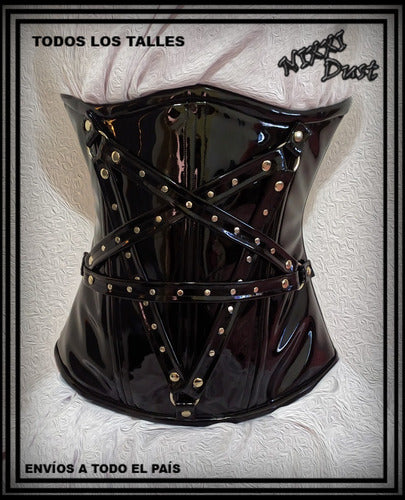 Nixxi Dust Corset Underbust Cuero Gotico Metalero Rock 0004.1 1