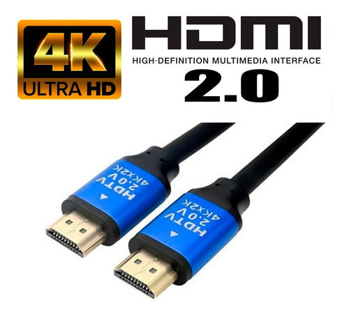 Cable Hdmi Video 4k 3d Alta Velocidad 2.0ver Hdtv 5 Metros 1