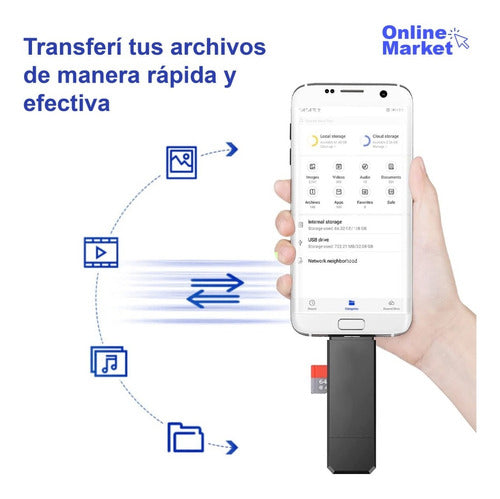 Generic Lector De Tarjetas Sd Y Micro Sd - Usb - Usb C - Micro Usb 2