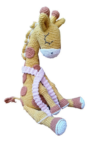 Amigurumi Jirafa Tejida A Crochet. Muñeco De Apego 0