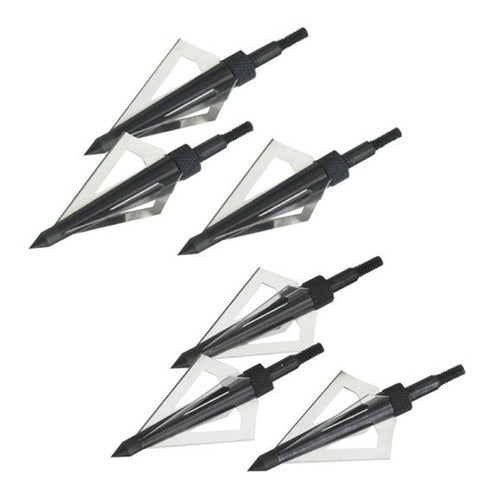 Set of 3 Stainless Steel 3-Blade Hunting Arrow Tips for Crossbow Bow 0