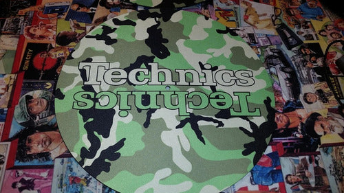 Technics Camuflado Slipmat Paño Para Bandejas Material Latex 3