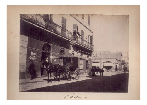 I. Heidorn Montevideo En El Año 1901 Cervecería - Lámina 45x30 Cm 0