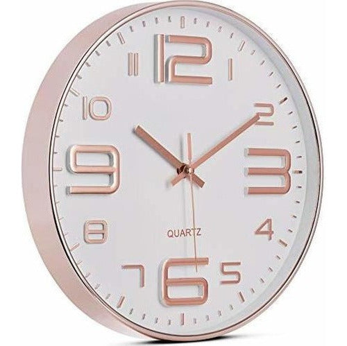 Bernhard Productos Reloj De Pared De Oro Rosa De 12 Pulgadas 1