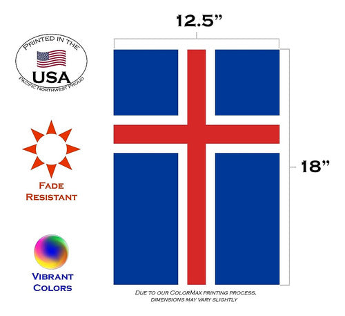 Toland Home Garden Iceland Flag 12.5 X 18 Inch 1