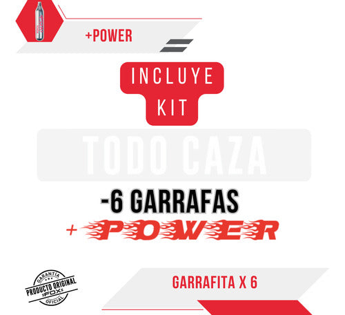 CO2 Fox + Power Capsules Kit for Pistols Rifles x6 Units 3