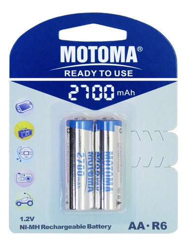 Motoma Rechargeable Batteries AA 2700mAh - Pack of 12 0