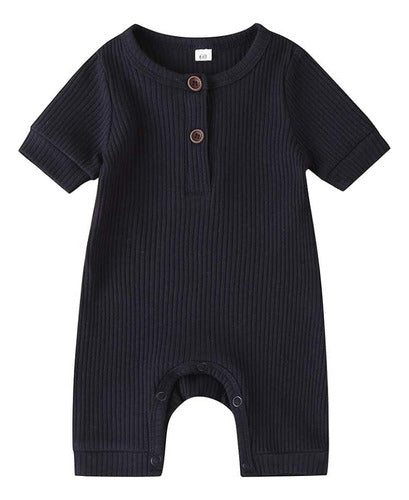 Nael Enterito Bebe Tipo Mameluco En Tela Rib/Morley Ideal Verano 0