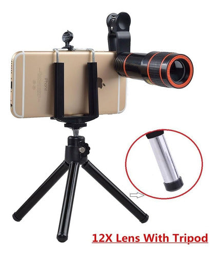 Zwish Universal 4-in-1 Cell Phone Camera Lens Kit with Clip and Tripod 1