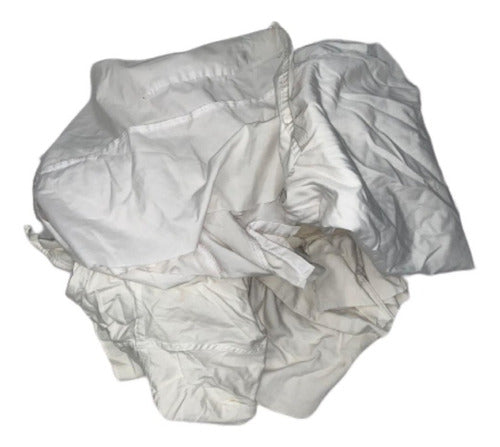 Industrial Cleaning Cloth - White 70% Cotton 30 Kg 2