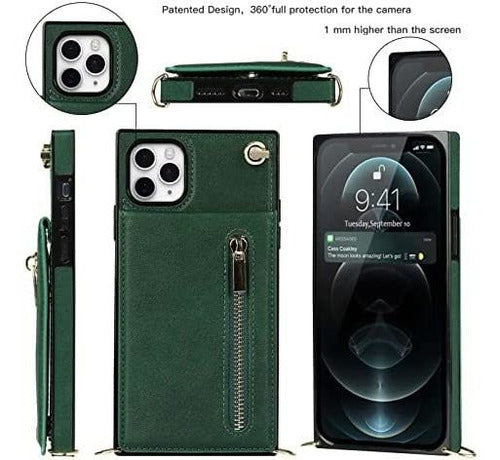 Funda Jaorty Para iPhone 11 Pro Max-verde Oscuro 1