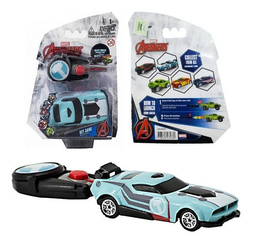 Avengers Cars Toy with Launcher Key Pusher New 7
