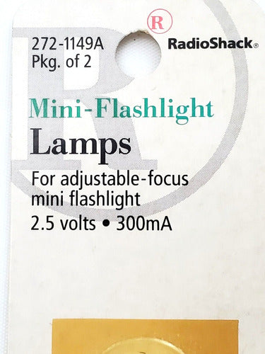 RadioShack Mini Flashlight Bi Pin Lamp with Adjustable Focus 2.5v 300mA - Pack of 2 1