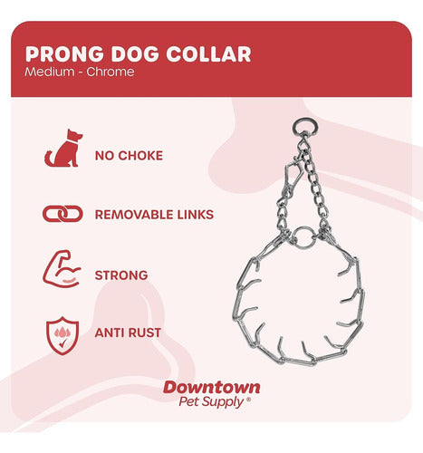 Downtown Pet Supply Chrome Spike Collar for Dogs 1