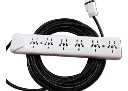 Power Strip 6 Outlets Extension Cable 25m 3x1.5mm 1