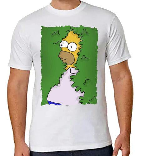 Ideas Mvd Homero Simpson Arbusto T-Shirt (White) 0