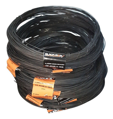 Black Iron 10 Rolls of Annealed Wire Binding Nº16 X 1 Kilo 1