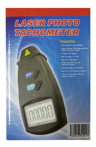 Tacómetro Digital Láser De 2.5 A 99.999 Rpm Gralf Dt2234a 2