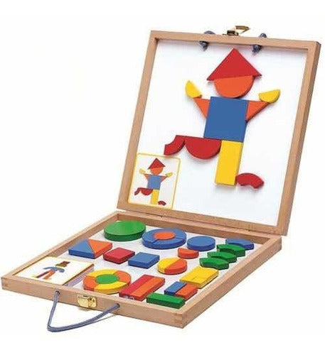 Djeco Geoforme Magnetic Wooden Figures Game 0