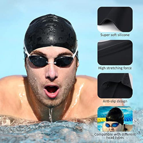 Tashippa Unisex Swimming Cap 2-Pack 2