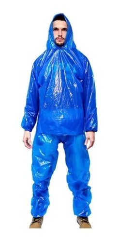 Mundo Trabajo Disposable Pants and Coat Set - Blue 0