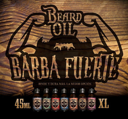 Kit Barba Fuerte. 1 Aceite 45ml + 1 Cera 40g + Peine 3