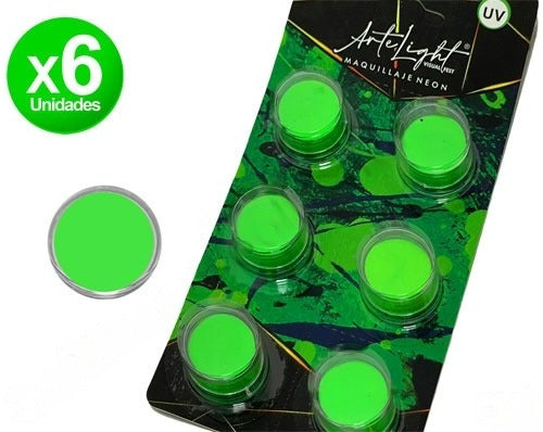 Artelight Blister X 6 Maquillaje Artistico Verde Fluo 1