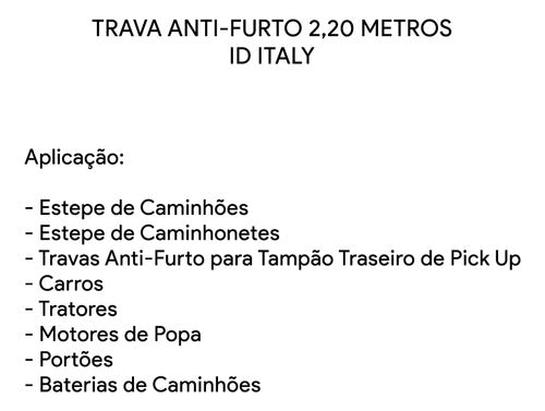 Trava Anti-furto 2,20 Metros P/ Motos E Estepes 4