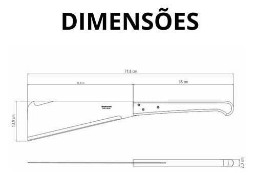 Facão Cortar Cana Canavieiro Grande 71,8cm Em Aço Tramontina 1