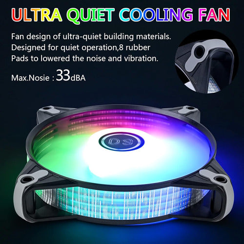 DS Leddess RGB CPU Coolers LED Fans Pack of 6 Units 5