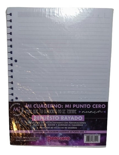 Punto Cero Repuesto De Hojas para Cuaderno Inteligente A4 x 80 Hjs De 90g 0